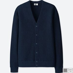 Uniqlo U: Wool V-Neck Cardigan (Navy XS) 412957
